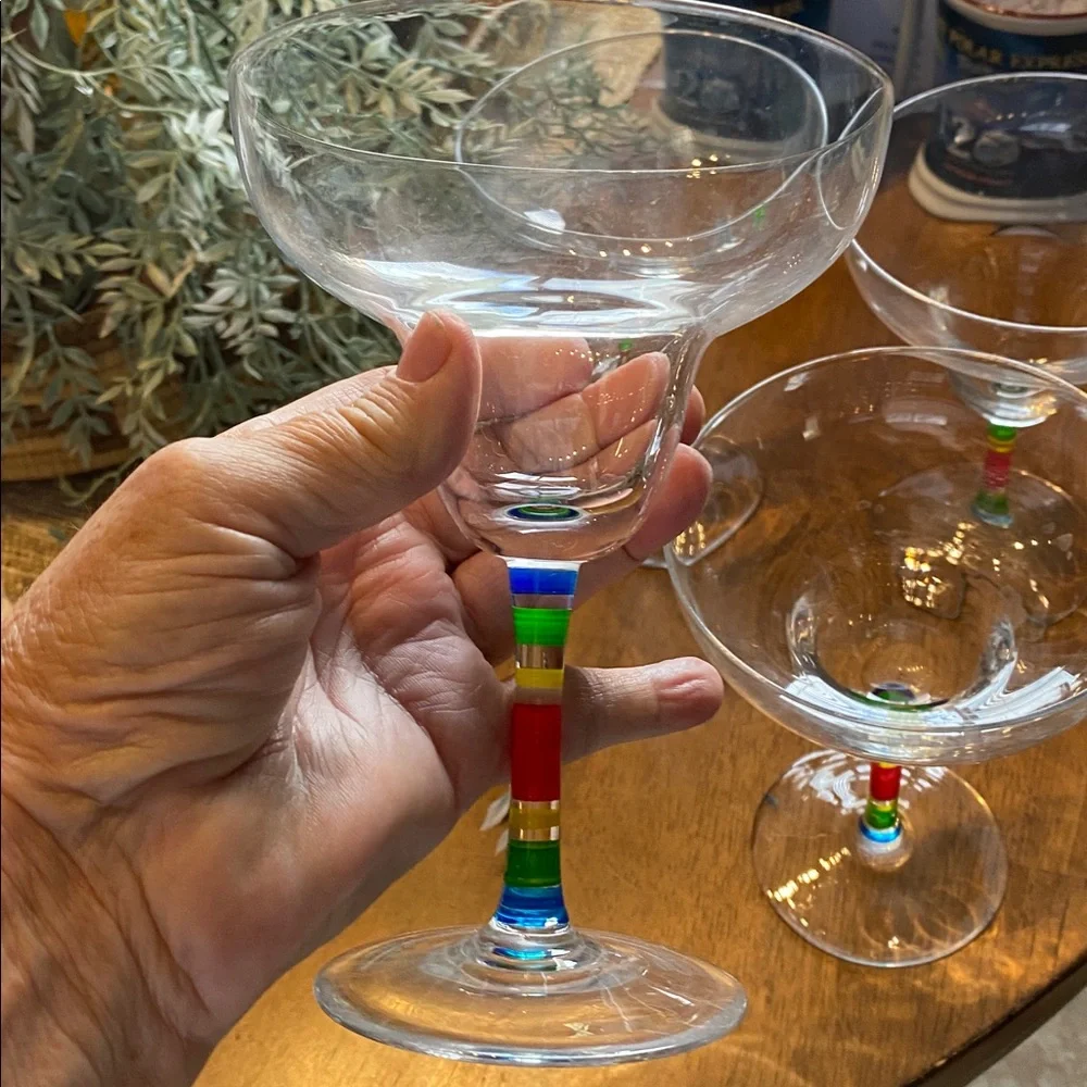 Crate and Barrel CAPRICE discontinued margarita glasses. Like new. Set f 4